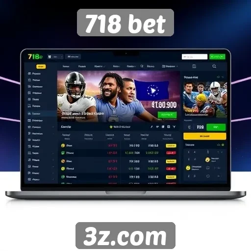 Interface do usuário na plataforma 718 bet